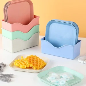 10 Pcs Unbreakable Reusable Plastic Plates Set 5.2 Inch