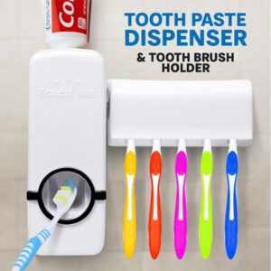 Automatic Toothpaste Dispenser Toothbrush Holder
