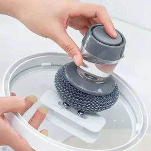 2 in 1 Kitchen Dispensing Liquid Palm Brush
