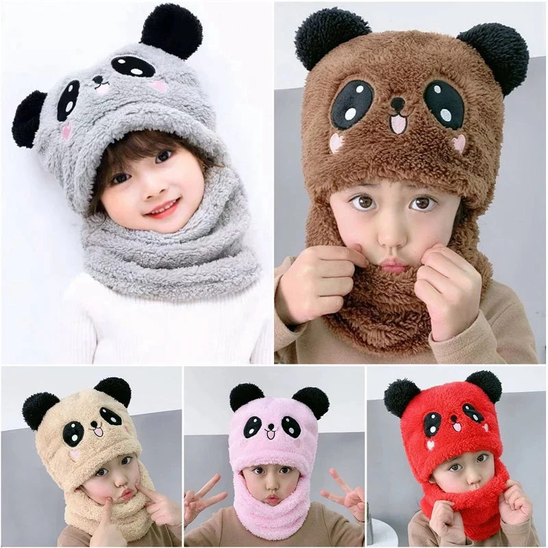 Baby Cap β Velvet Cartoon Panda & Rabbit Design