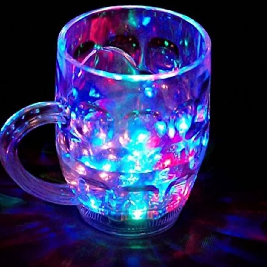 LED Lighting Crystal Mug – 7-Color Magic Flashing Cup (250 ml)