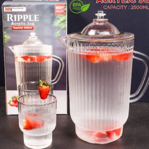 Ripple Acrylic Jug – 2500ml (Premium Quality)