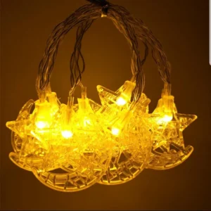 STAR MOON LIGHT – Fancy Crystal Moon Shaped String Lights