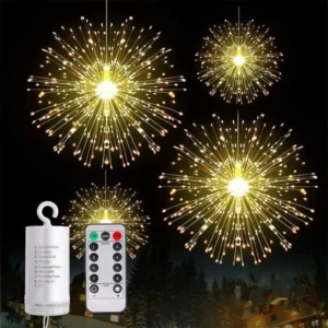 OUTDOOR FIREWORK LIGHT – 120 LED Starburst Fairy Light Garland